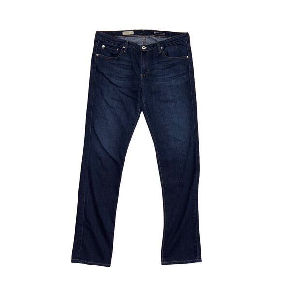AG Adriano Goldschmied The Stevie Tailored Leg Jeans 32R Dark Wash Denim - Picture 1 of 9